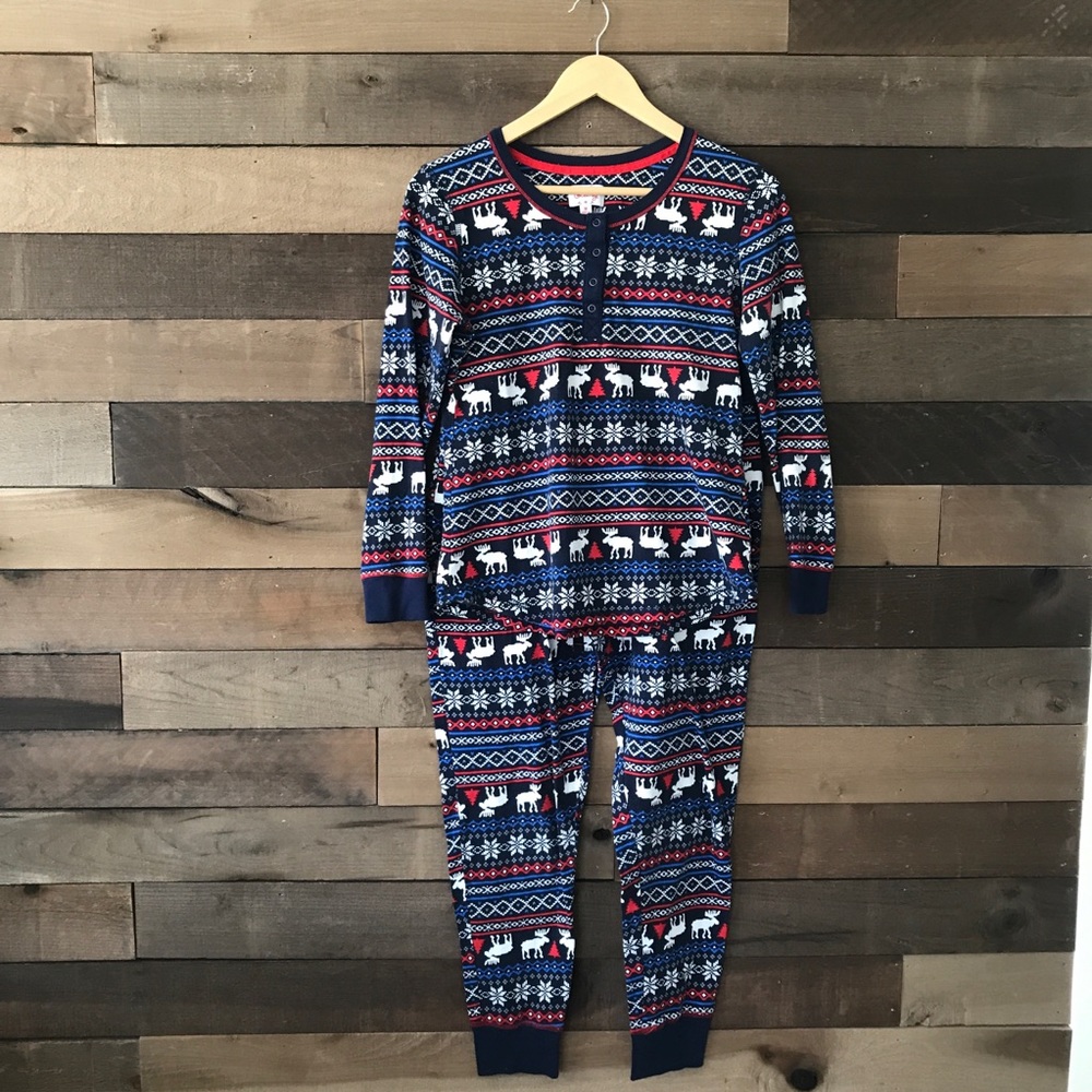 Lanz of Salzburg Fair Isle Print Pajama Set